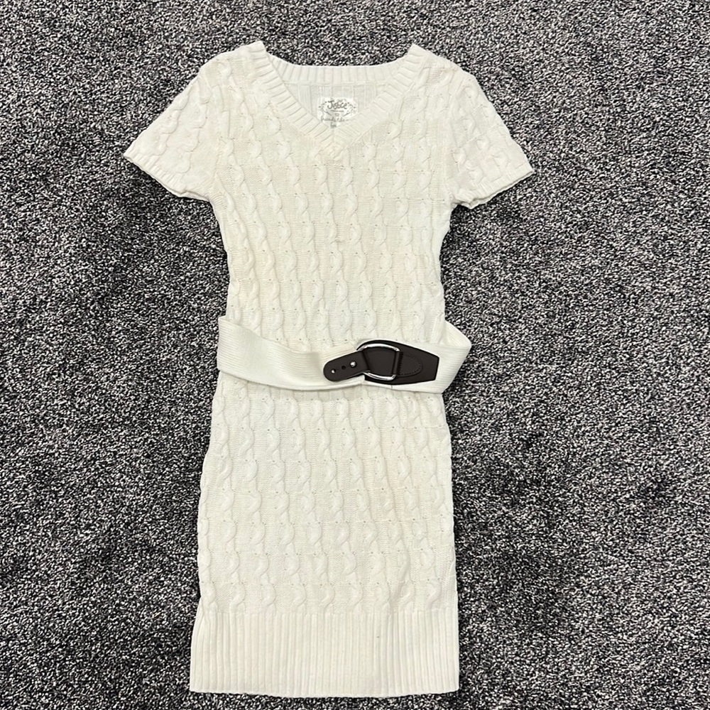 Justice size 12 sweater dress ivory